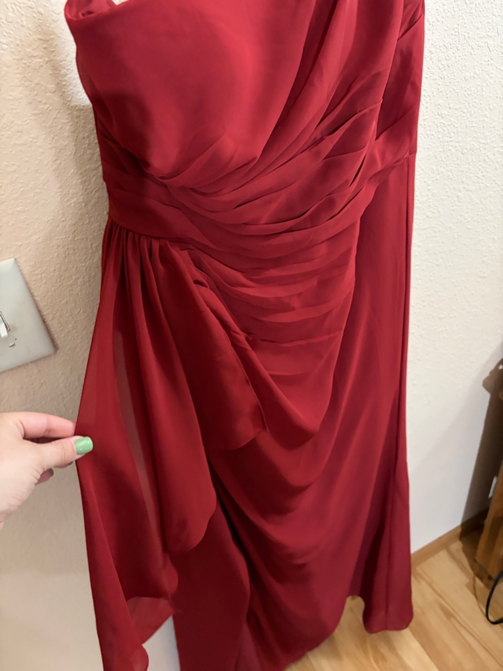 Azazie Maive Pomegranate Bridesmaid Dress -Custom Size - Picture 3 of 13